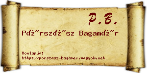 Pórszász Bagamér névjegykártya